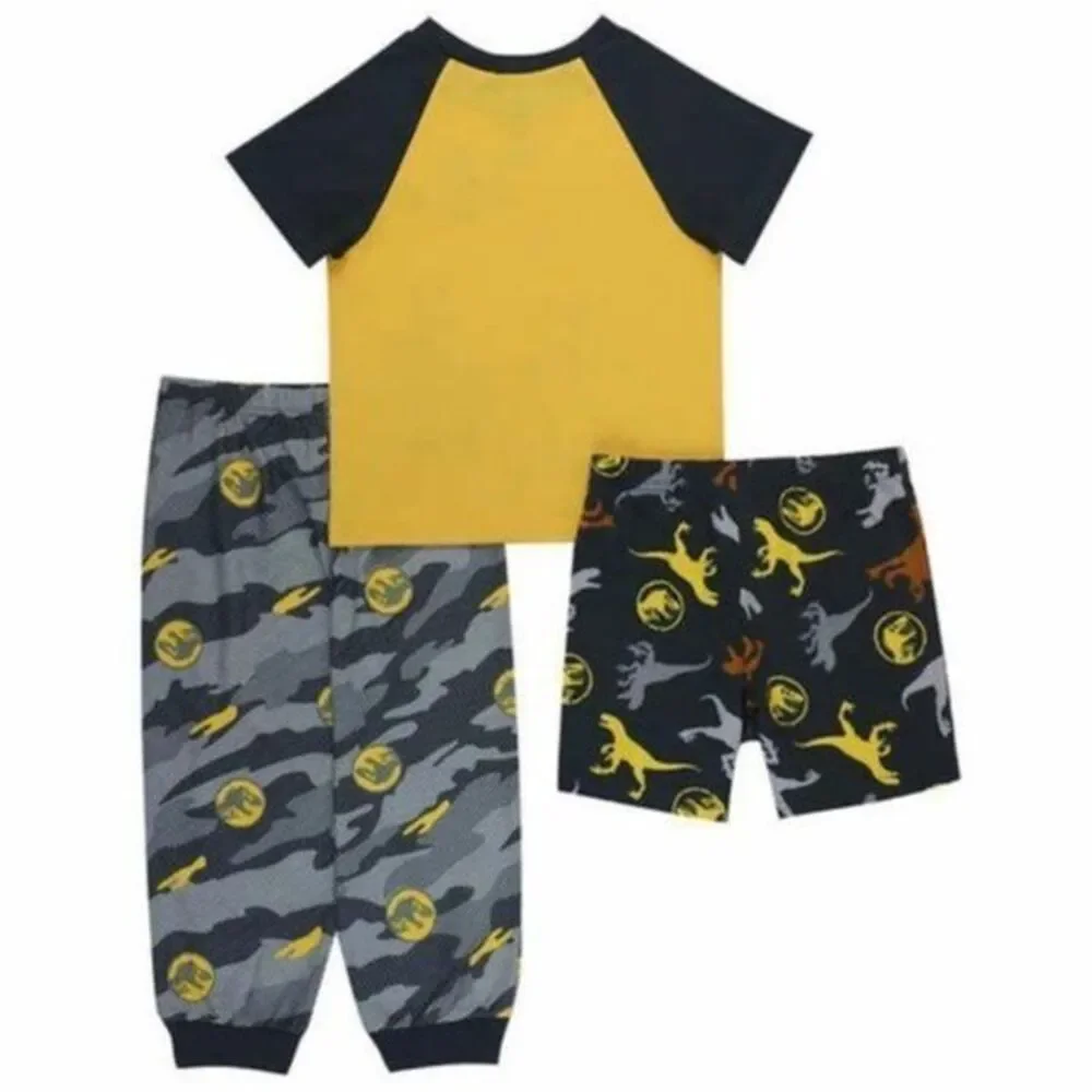 Jurassic World Boys AME Kids 3-piece Polyester Pajama Set‎ Toddler 3T New
